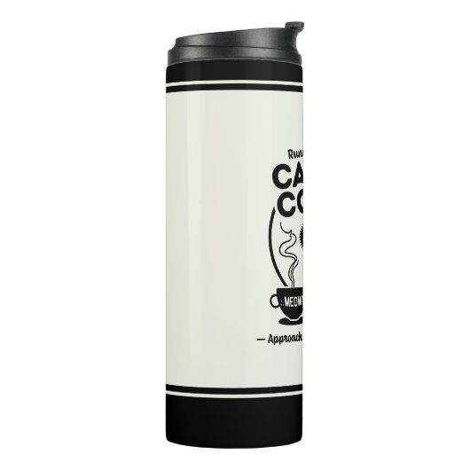 Hardlopen op Katten en Koffie Thermische Tumbler Thermosbeker (Gedraaid links)