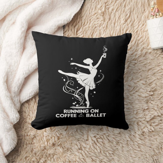 Hardlopen Op Koffie En Grappige Ballet Dansende Le Kussen (Deken)