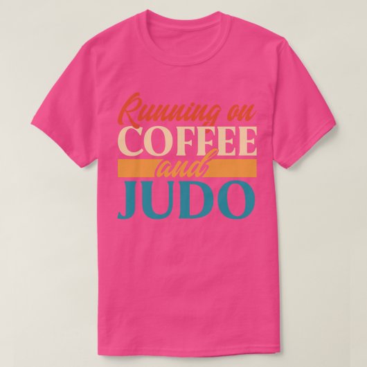 Hardlopen op koffie en judo t-shirt (Design voorkant)