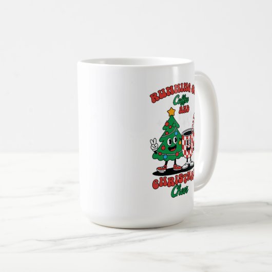 Hardlopen op Koffie en Kerst Cheer Cup Design Koffiemok (Voorkant rechts)