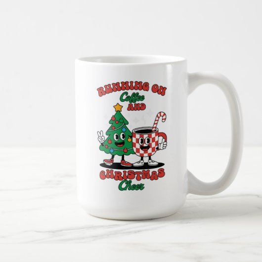 Hardlopen op Koffie en Kerst Cheer Cup Design Koffiemok (Rechts)