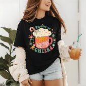 Hardlopen op koffie en kerst juichen retro Tri-Blend shirt