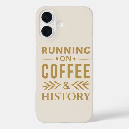 Hardlopen op Koffie & Geschiedenis – Vet Quote Case-Mate iPhone Case (Achterkant)