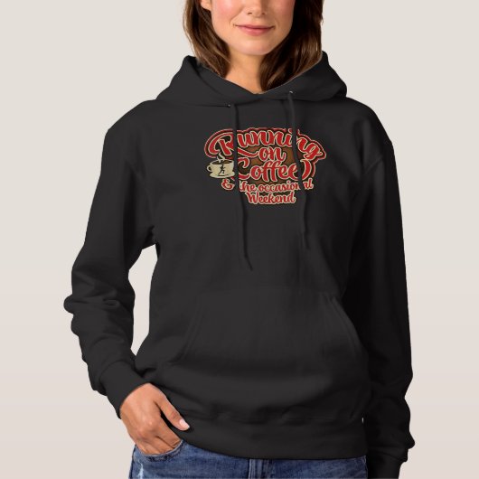 Hardlopen op koffie & het occasionele weekend hoodie (Voorkant)