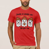 Hardlopen op Pumpkin Spice en Pure Fear Halloween T-shirt (Voorkant)