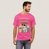 Hardlopen op Vibes & Cafeïne - Cool Cat Retro T-shirt (Voorkant volledig)