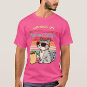 Hardlopen op Vibes & Cafeïne - Cool Cat Retro T-shirt (Voorkant)