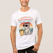 Hardlopen op Vibes & Cafeïne - Cool Cat Retro Tri-Blend Shirt (Voorkant)
