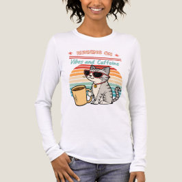 Hardlopen op Vibes & Cafeïne - Cool Cat Retro Tri-Blend Shirt