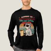 Hardlopen op Vibes & Cafeïne - Cool Cat Retro Tri-Blend Shirt (Voorkant volledig)
