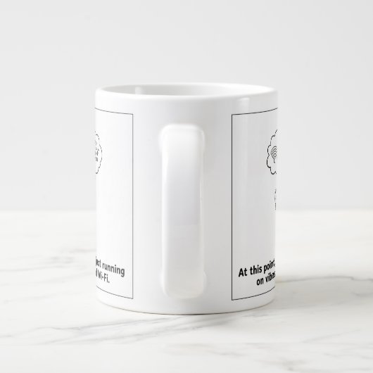 Hardlopen op Vibes & Wi-Fi Mok – Funny Coffee Cup (Achterkant)