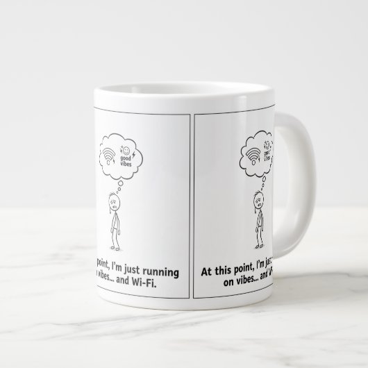 Hardlopen op Vibes & Wi-Fi Mok – Funny Coffee Cup (Voorkant rechts)