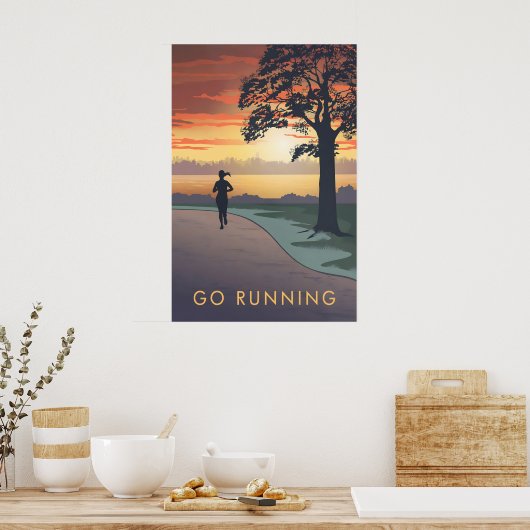 Hardlopen Reisposter Poster (Keuken)
