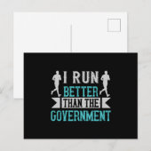 Hardlopen ren ik beter dan de regering briefkaart (Voorkant / Achterkant)