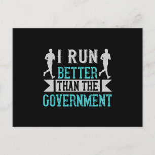 Hardlopen ren ik beter dan de regering briefkaart