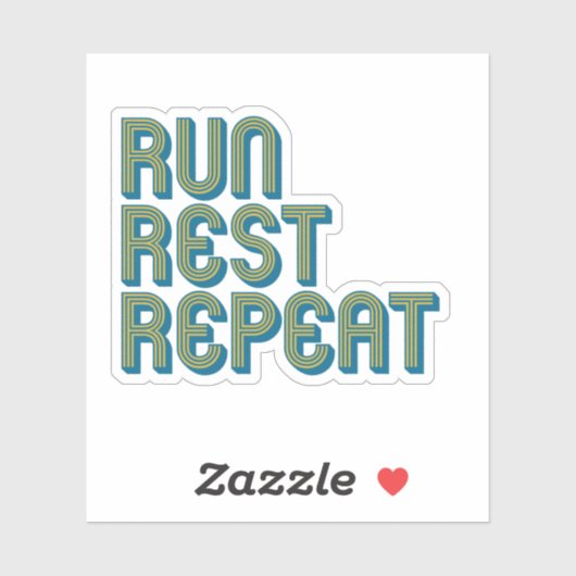 Hardlopen Rust Herhalen Sticker (Vel)