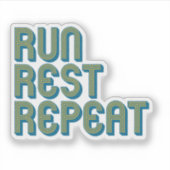 Hardlopen Rust Herhalen Sticker (Voorkant)