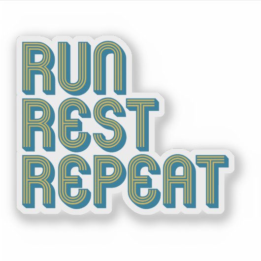Hardlopen Rust Herhalen Sticker (Voorkant)