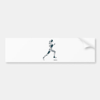 Hardlopen Silhouette - Bloem Bumpersticker