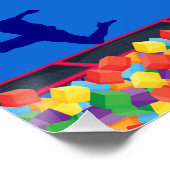 Hardlopen, springen en spelen Obstacle Course Verj Perfect Poster (Hoek)