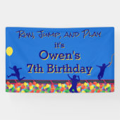 Hardlopen, springen en spelen Obstacle Course Verj Spandoek (Horizontaal)