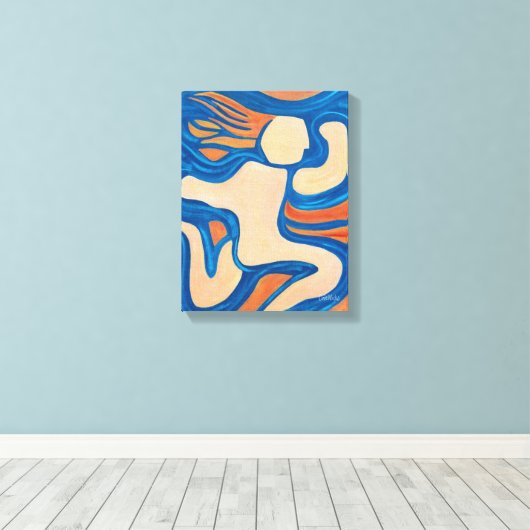 Hardlopen Tegen de Wind Canvas Afdruk (Insitu (Houten vloer))