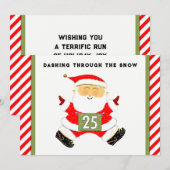 Hardlopen thema Kerstmis Feestdagenkaart (Voorkant / Achterkant)