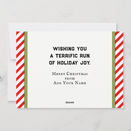 Hardlopen thema Kerstmis Feestdagenkaart (Achterkant)