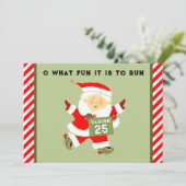 Hardlopen thema Kerstmis Feestdagenkaart (Staand voorkant)