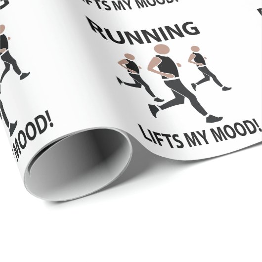 Hardlopen tilt mijn humeur op cadeaupapier (Rol Hoek)