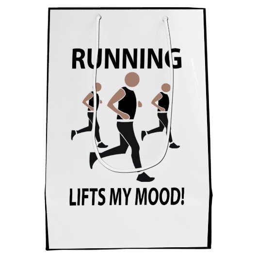 Hardlopen tilt mijn humeur op medium cadeauzakje (Achterkant)