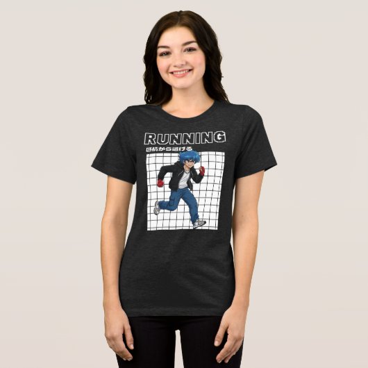 Hardlopen Tri-Blend Shirt (Voorkant volledig)