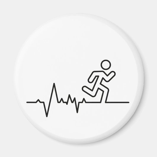 Hardlopen, triatlon van marathonsport. magneet (Voorkant)