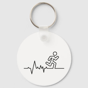 Hardlopen, triatlon van marathonsport. sleutelhanger