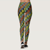 Hardlopen veelkleurige letters cool athleisure leggings (Achterkant)