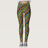Hardlopen veelkleurige letters cool athleisure leggings (Voorkant)