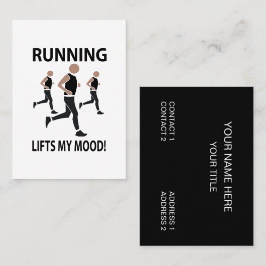 Hardlopen Verbeter Mijn Stemming Visitekaartje (Voorkant / Achterkant)