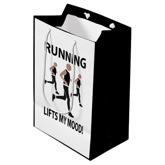 Hardlopen Verbeterd Mijn Stemming  Medium Cadeauzakje (Voorkant Gekanteld)