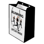 Hardlopen Verbeterd Mijn Stemming  Medium Cadeauzakje (Achterkant Gekanteld)