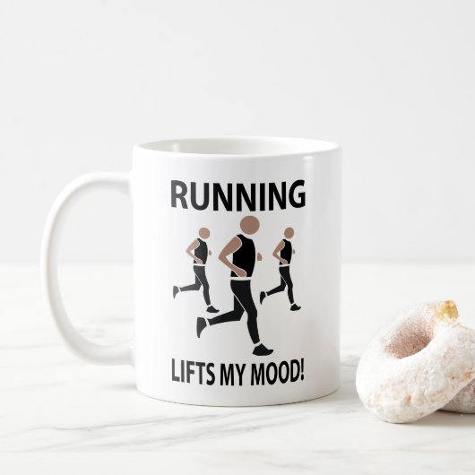 Hardlopen Verbetert Mijn Stemming Hardlopen Koffiemok (Met donut)