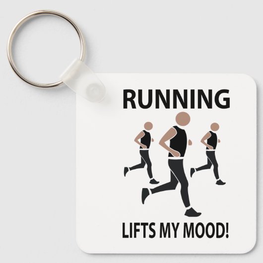 Hardlopen Verbetert Mijn Stemming Hardlopen Sleutelhanger (Voorkant)