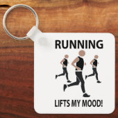Hardlopen Verbetert Mijn Stemming Hardlopen Sleutelhanger (Voorkant)