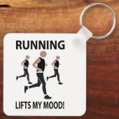 Hardlopen Verbetert Mijn Stemming Hardlopen Sleutelhanger (Achterkant)