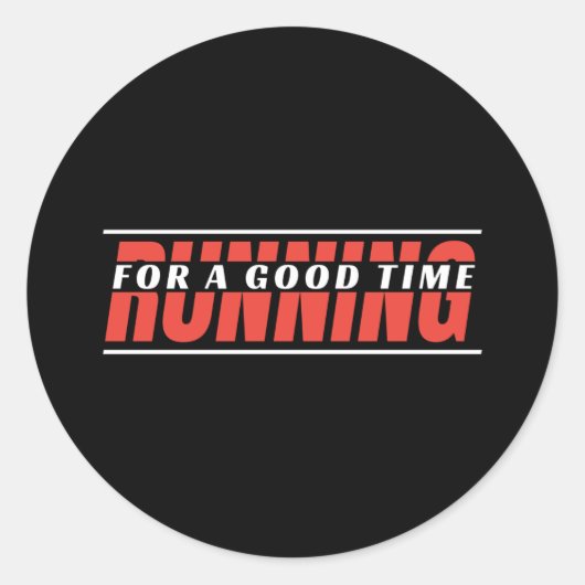 Hardlopen voor een goede tijd - Runner Mindset Ronde Sticker (Voorkant)