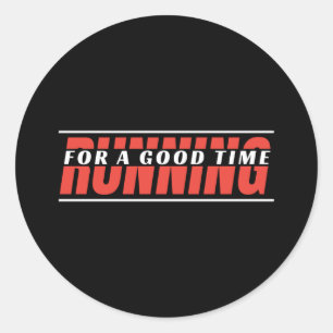 Hardlopen voor een goede tijd - Runner Mindset Ronde Sticker