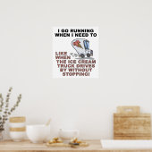 Hardlopen Voor Ijsjes Grappige Poster (Keuken)