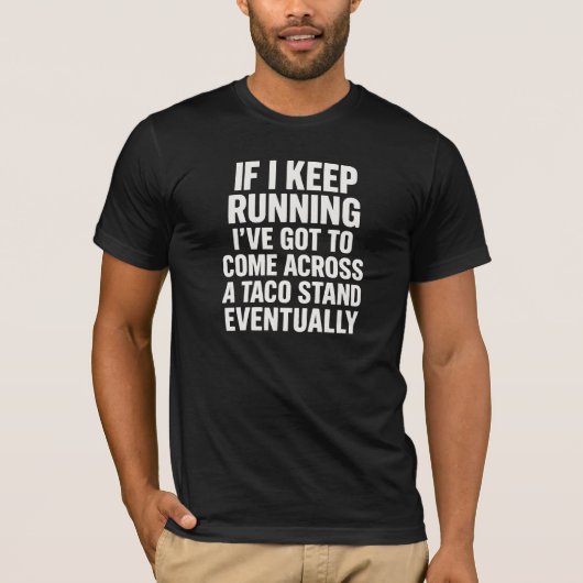 Hardlopen voor Tacos Grappig T-shirt (Voorkant)