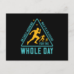 Hardlopen - Vroege ochtendwandeling is een zegen Briefkaart