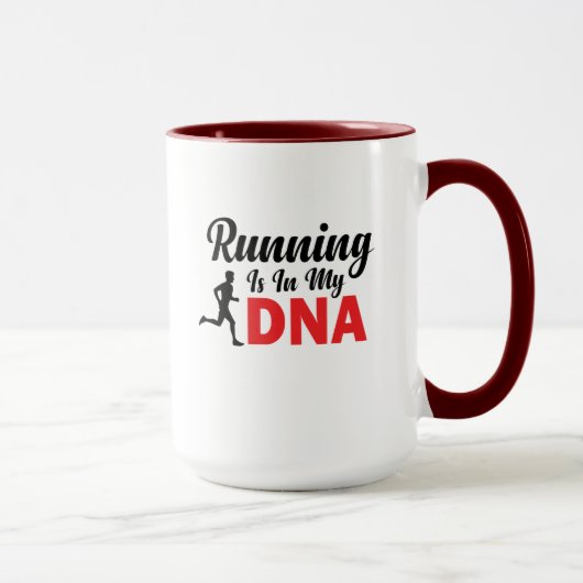 Hardlopen Zit In Mijn DNA Mok (Rechts)