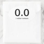 Hardlopen zuigt - Tenkara Ovale Sticker (Tas)